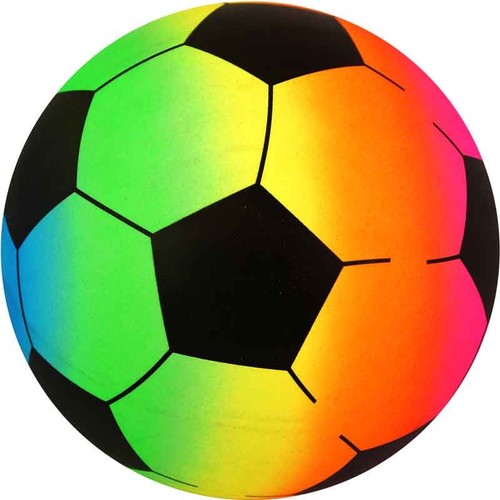 Pvc rainbow football 23cm - pvc,
